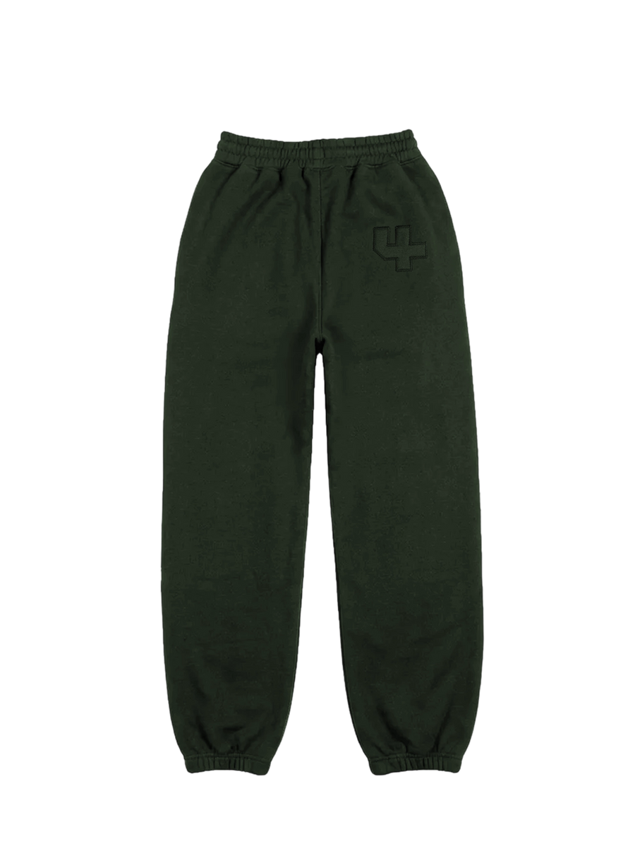 4 Patch Wide Leg Cuffed Pants Army Green