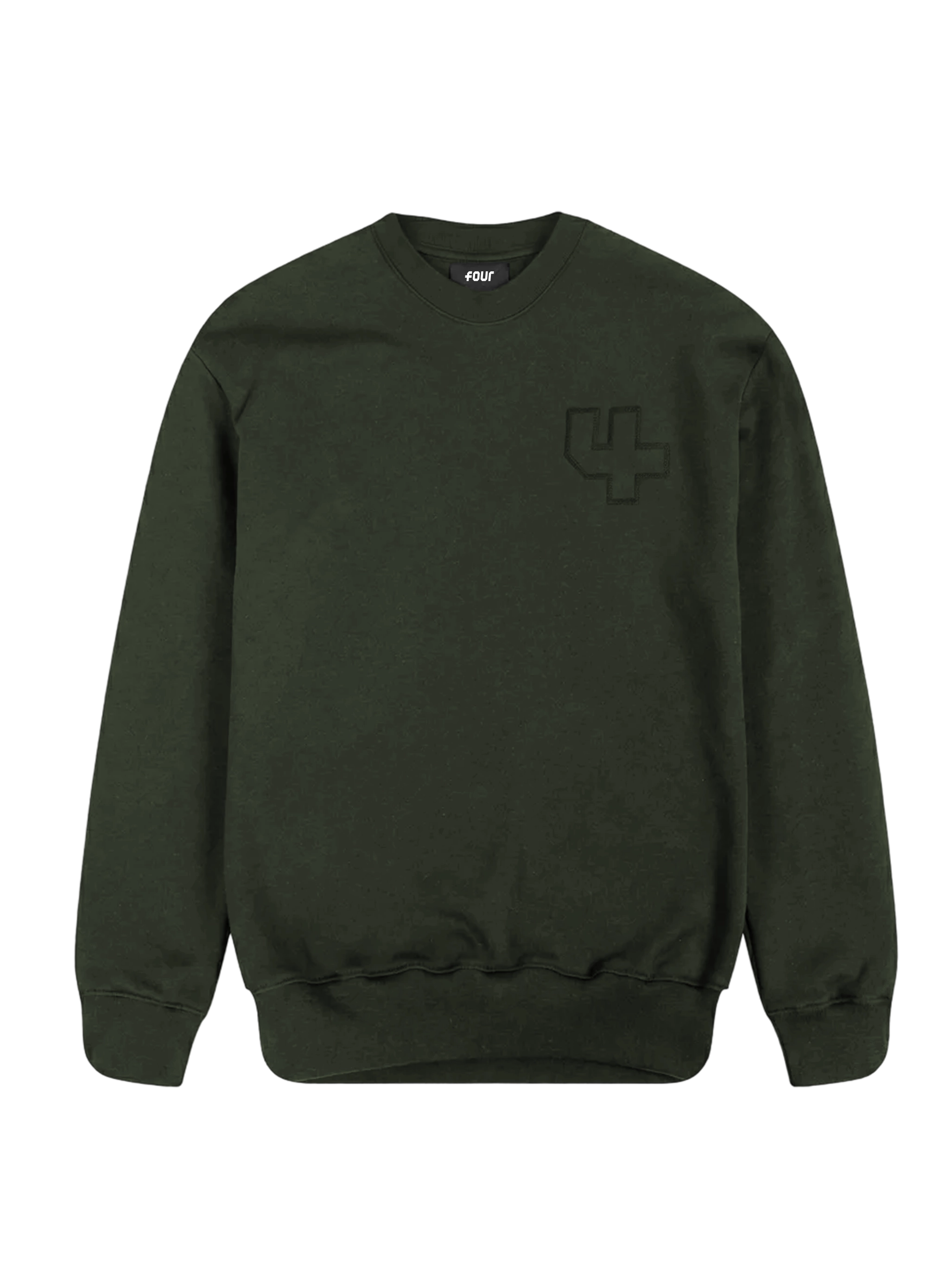 4 Patch Crewneck Army Green