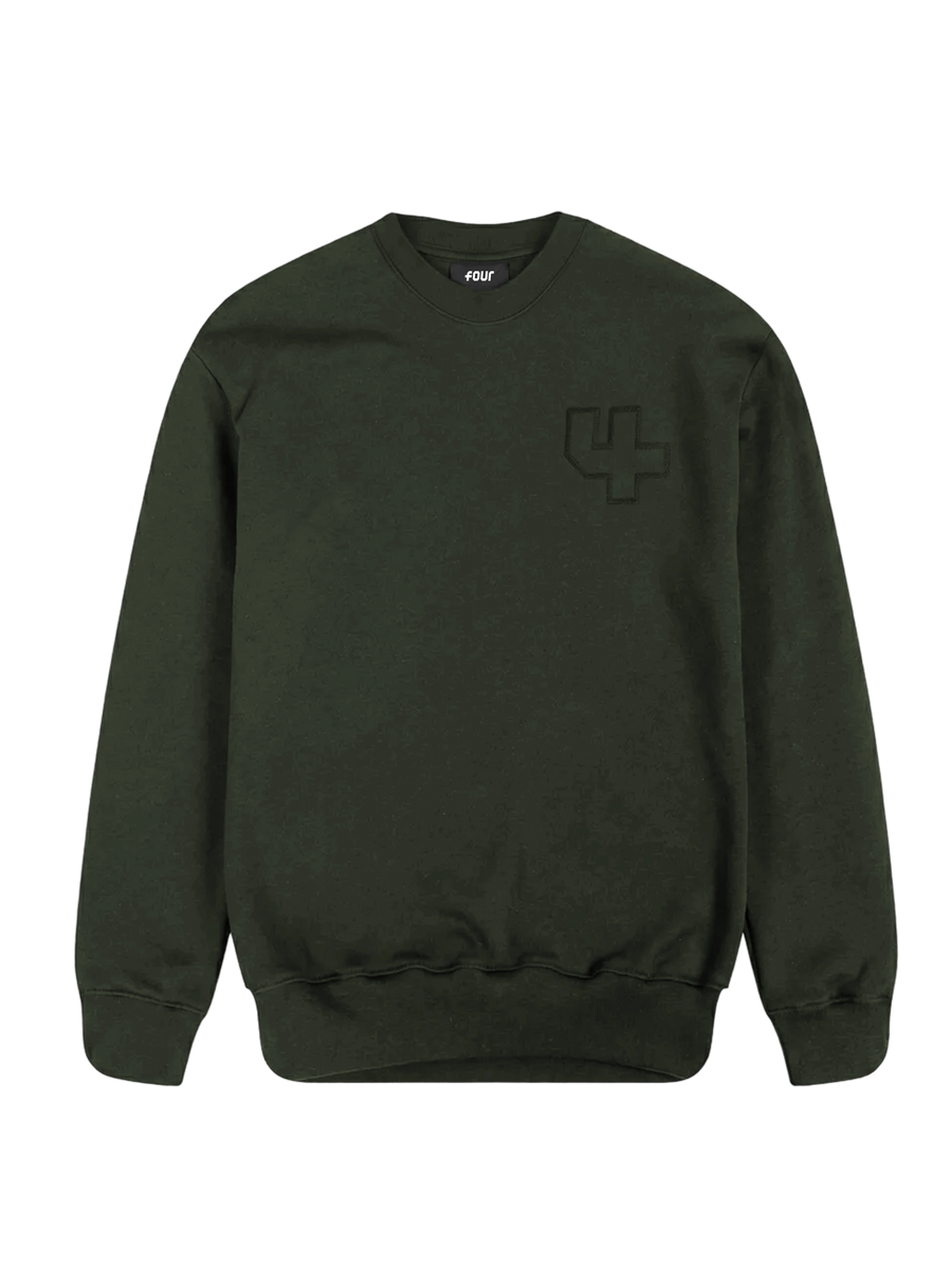 4 Patch Crewneck Army Green