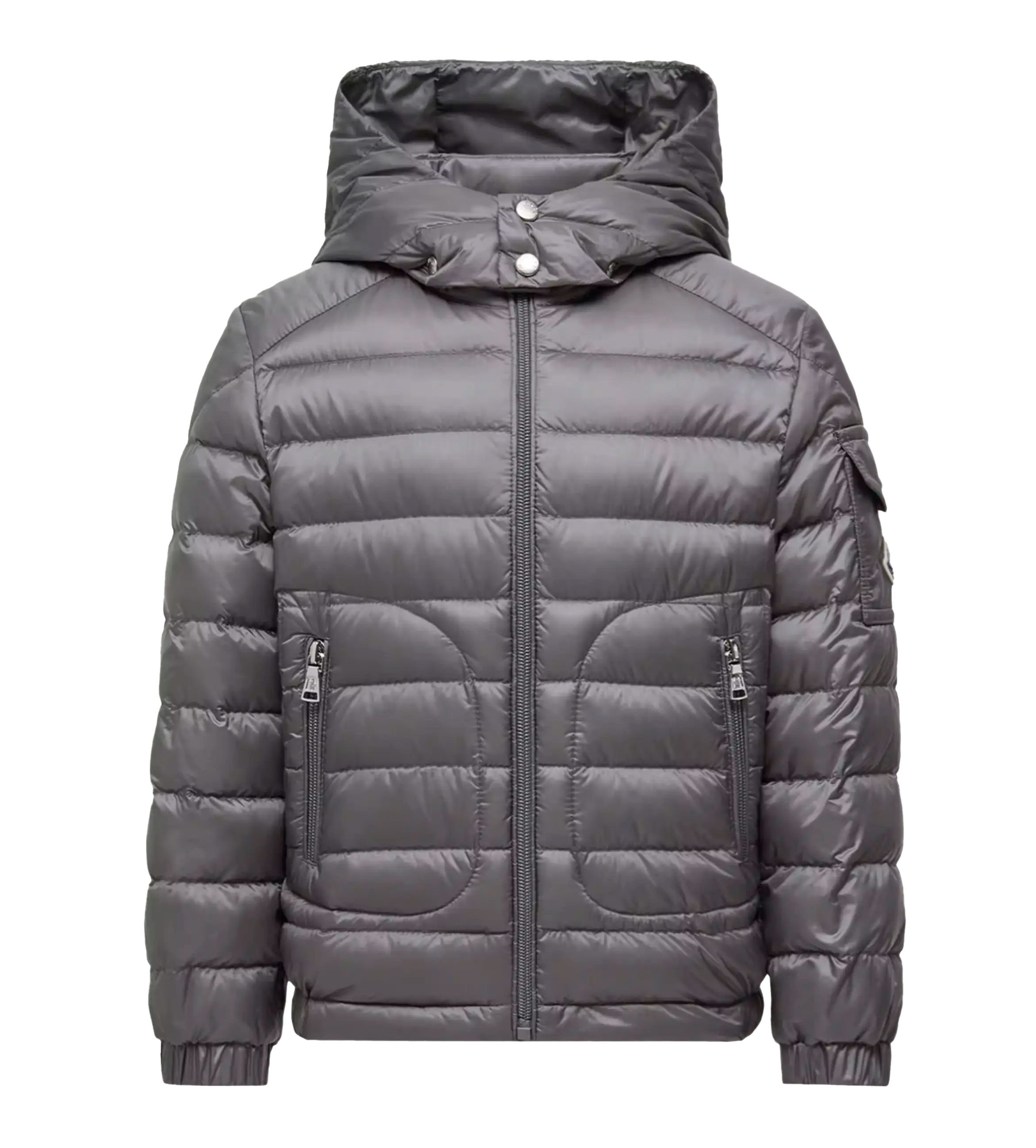 Moncler Lauros Hooded Down Jacket in Grey (Kids)