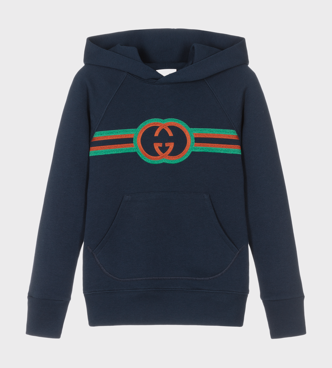 Embroidered Hoodie Blue
