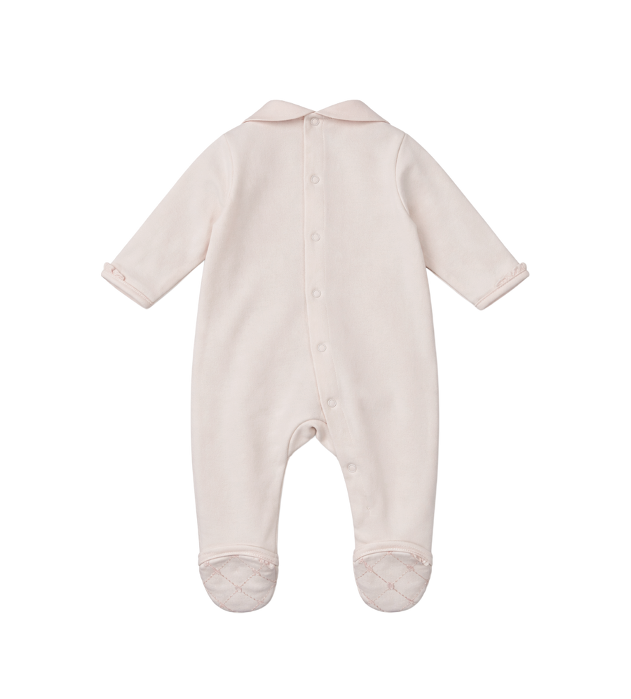 First Signature Romper With Two Hearts in Soft Pink (Baby)