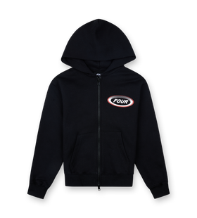 Reconstructed Circles Zip Up Hoodie Zwart