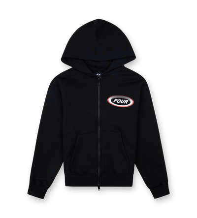Reconstructed Circles Zip Up Hoodie Zwart