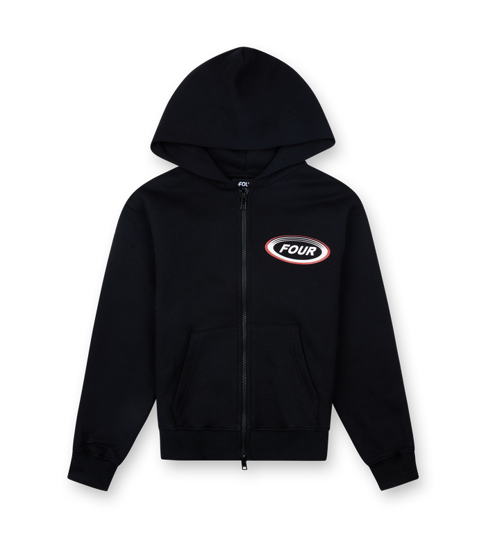 Reconstructed Circles Zip Up Hoodie Zwart