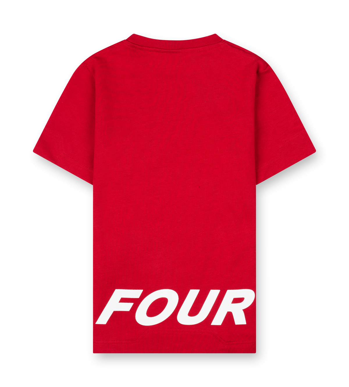 Reconstructed Circles Boxy T-shirt Savy Rood