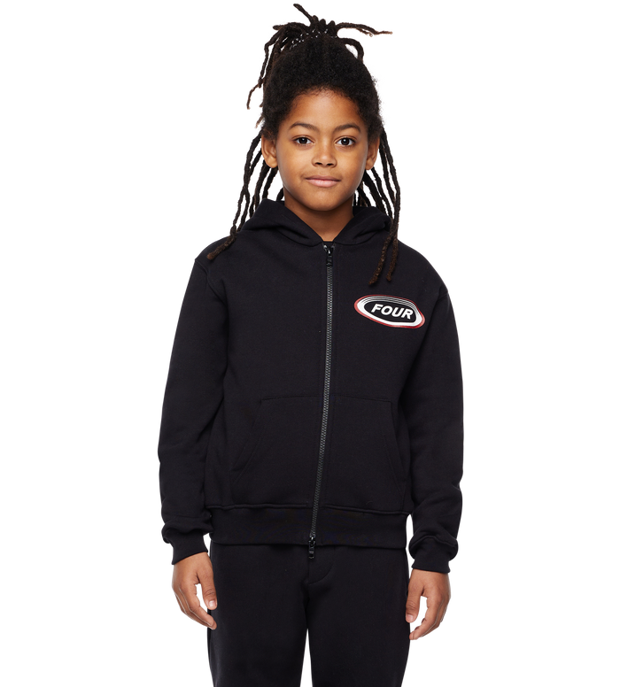 Reconstructed Circles Zip Up Hoodie Zwart