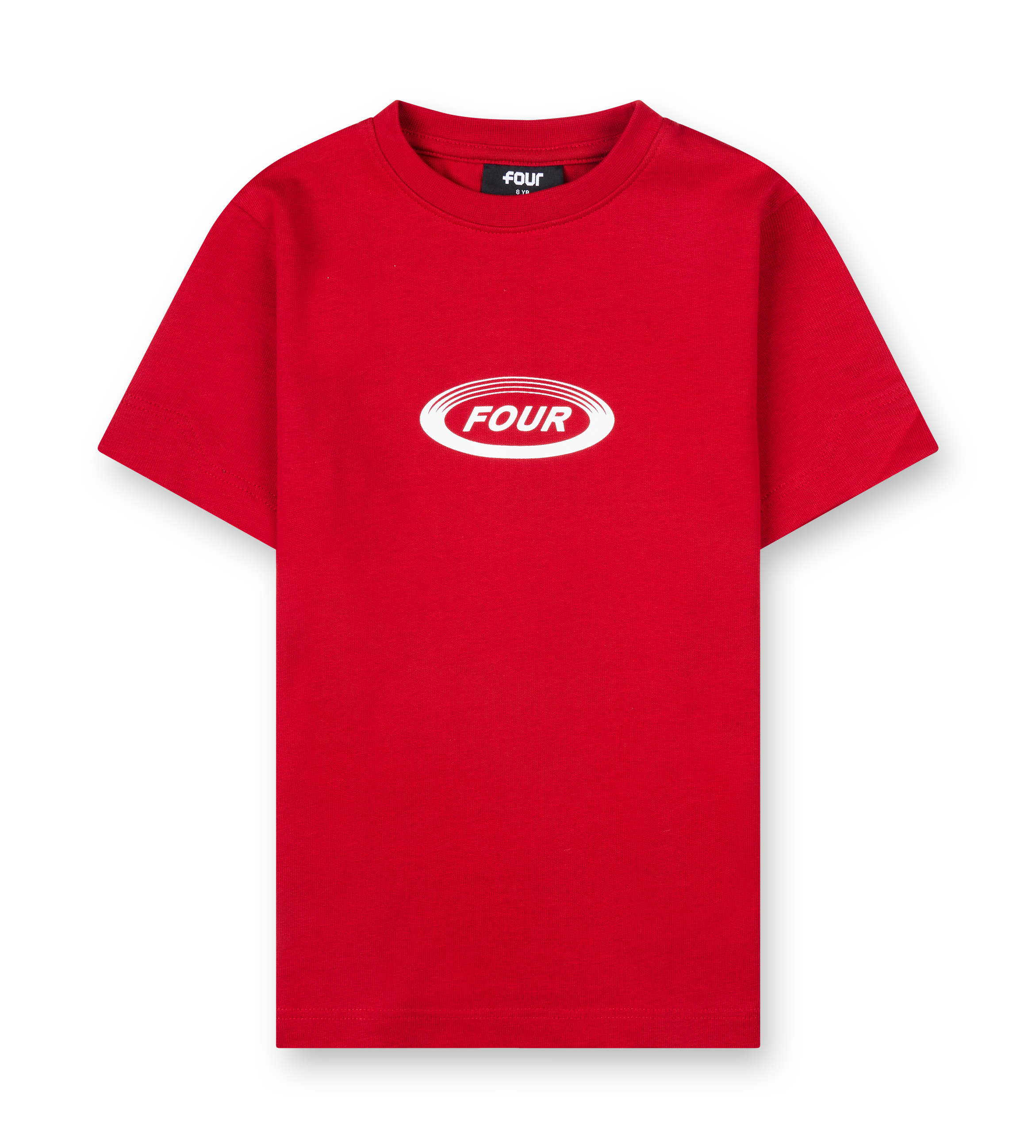 Reconstructed Circles Boxy T-shirt Savy Red