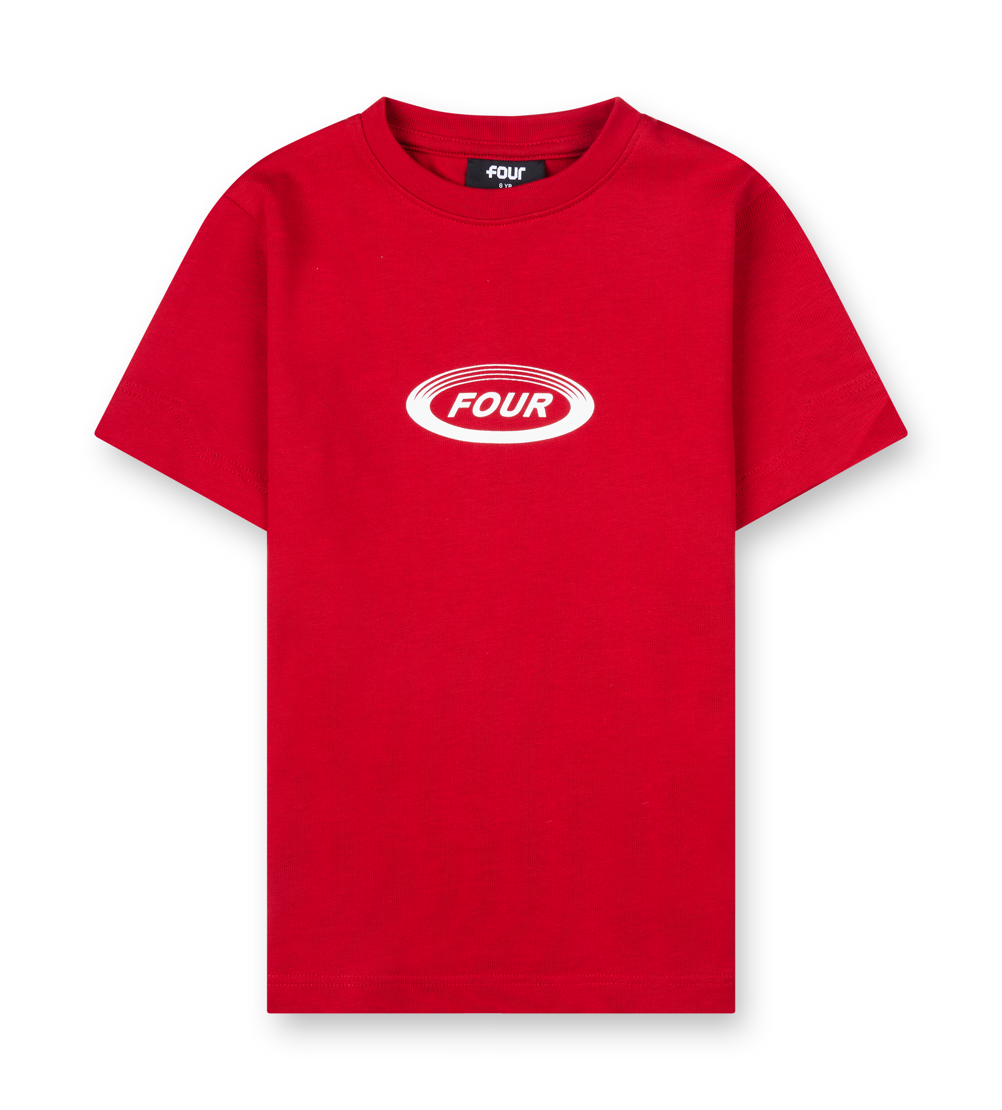 Reconstructed Circles Boxy T-shirt Savy Rood