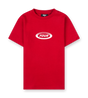 Reconstructed Circles Boxy T-shirt Savy Rood