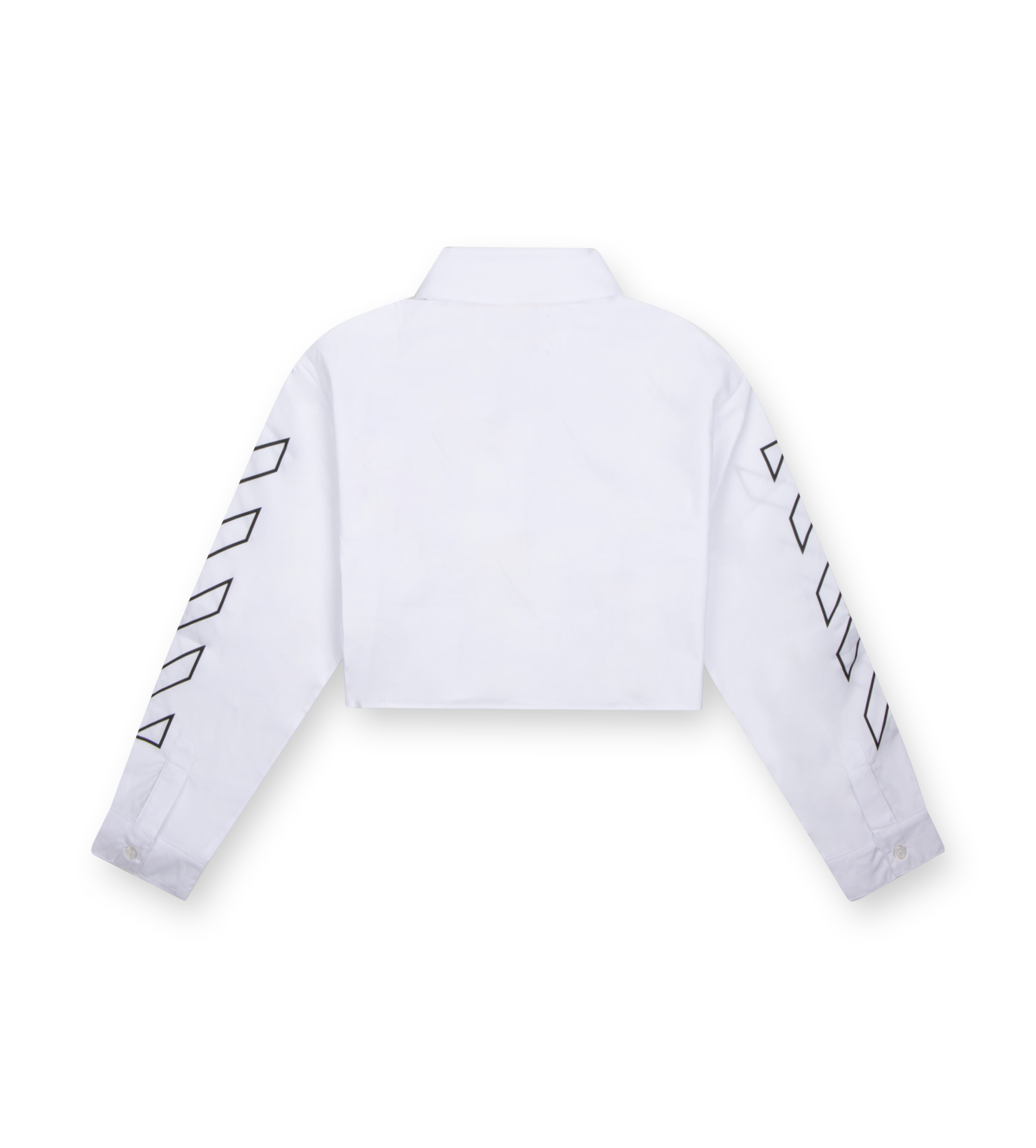 OFF-WHITE Kids Arrow-Print Cropped Shirt in White (Kids)