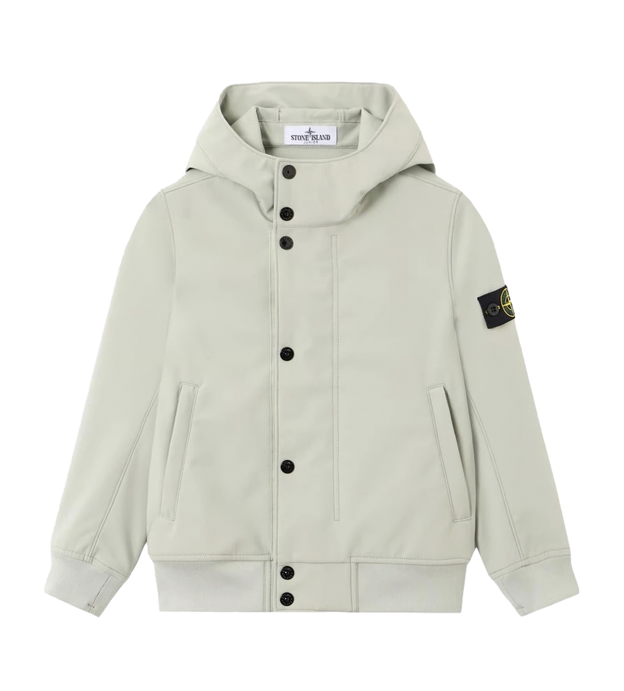 Stone Island Junior Short Parka in Pearl Grey