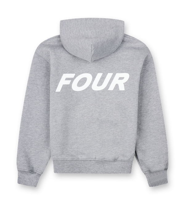 Reconstructed Circles Zip Up Hoodie Grey Melange