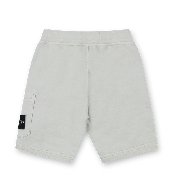 Stone Island Shorts with Compass Patch in Pearl Grey