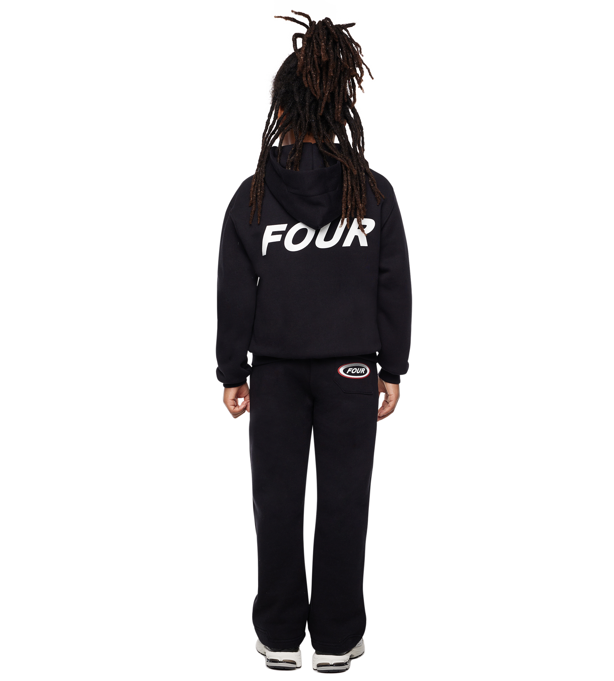 Reconstructed Circles Zip Up Hoodie Zwart