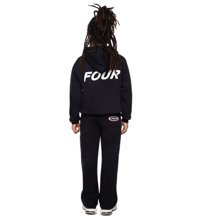 Reconstructed Circles Zip Up Hoodie Zwart