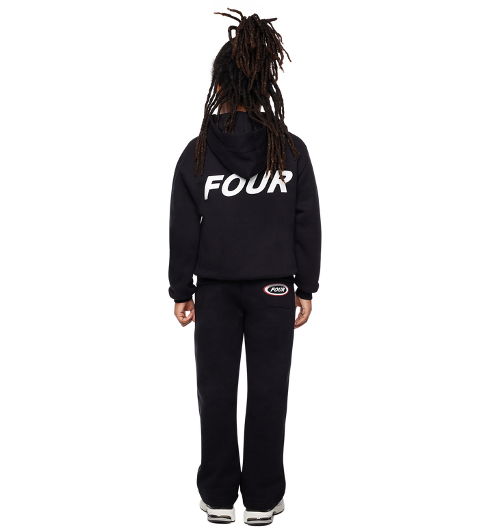 Reconstructed Circles Zip Up Hoodie Zwart