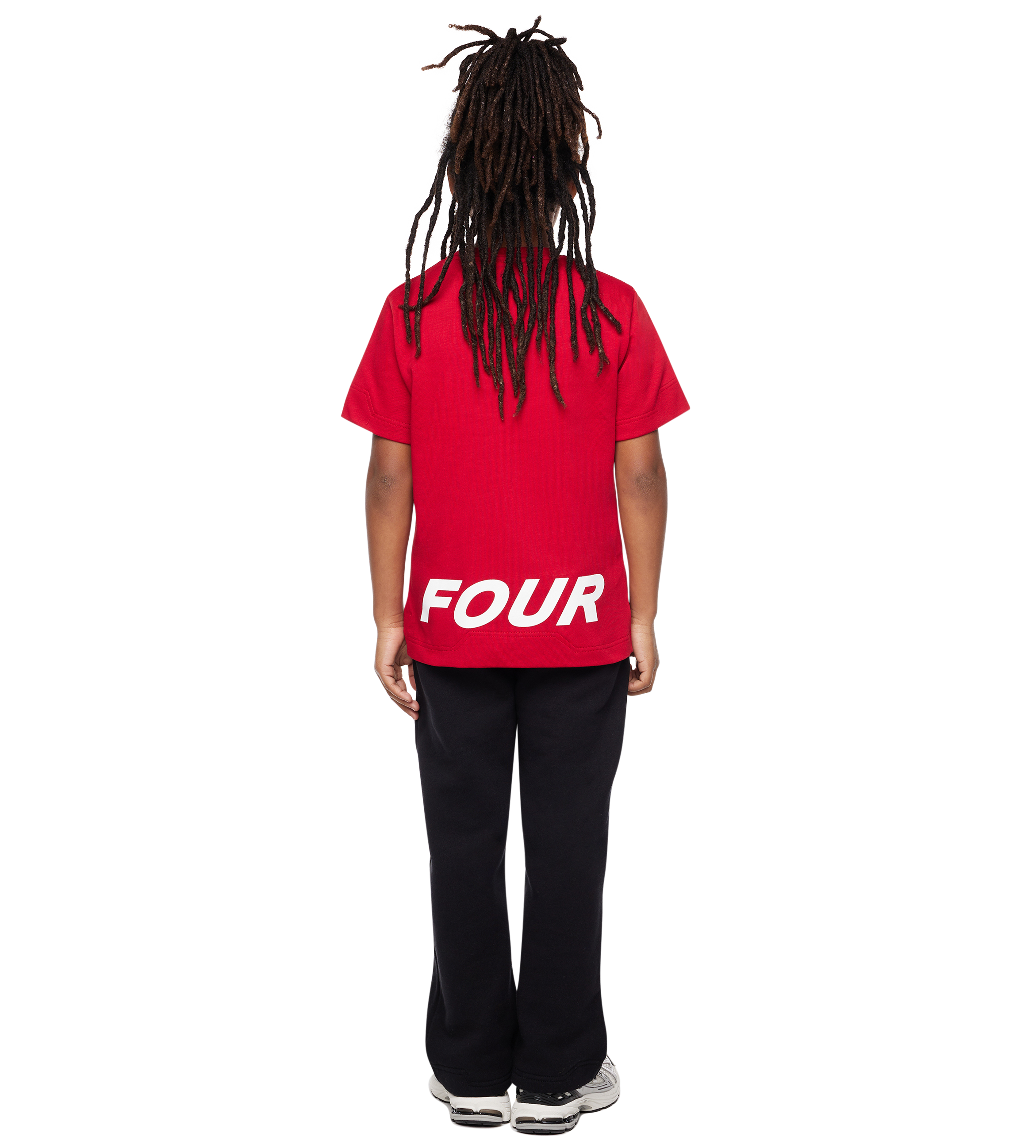 Reconstructed Circles Boxy T-shirt Savy Red