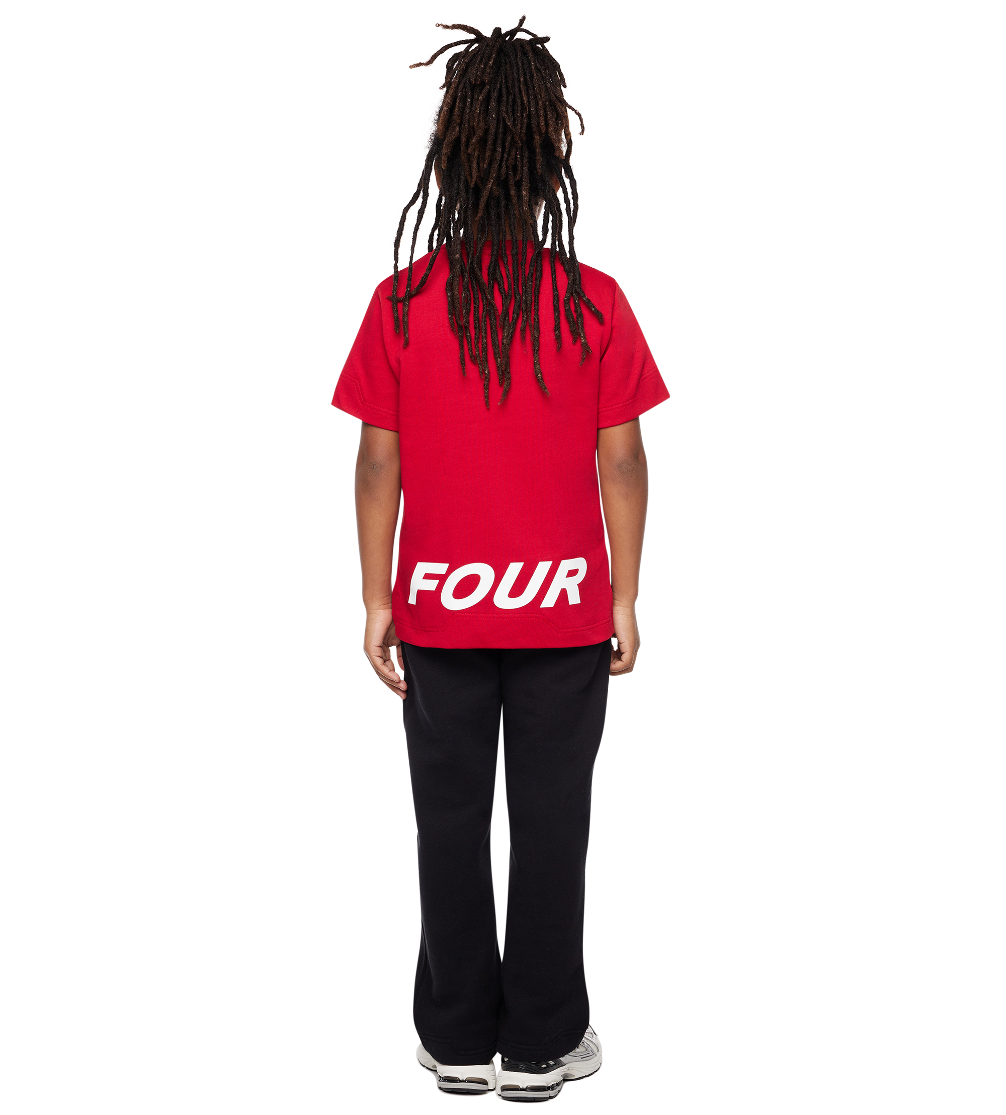 Reconstructed Circles Boxy T-shirt Savy Rood