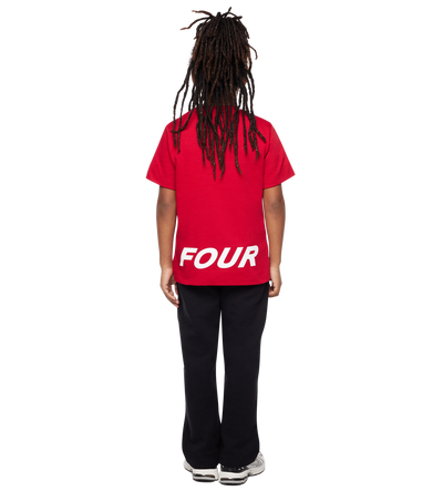 Reconstructed Circles Boxy T-shirt Savy Rood