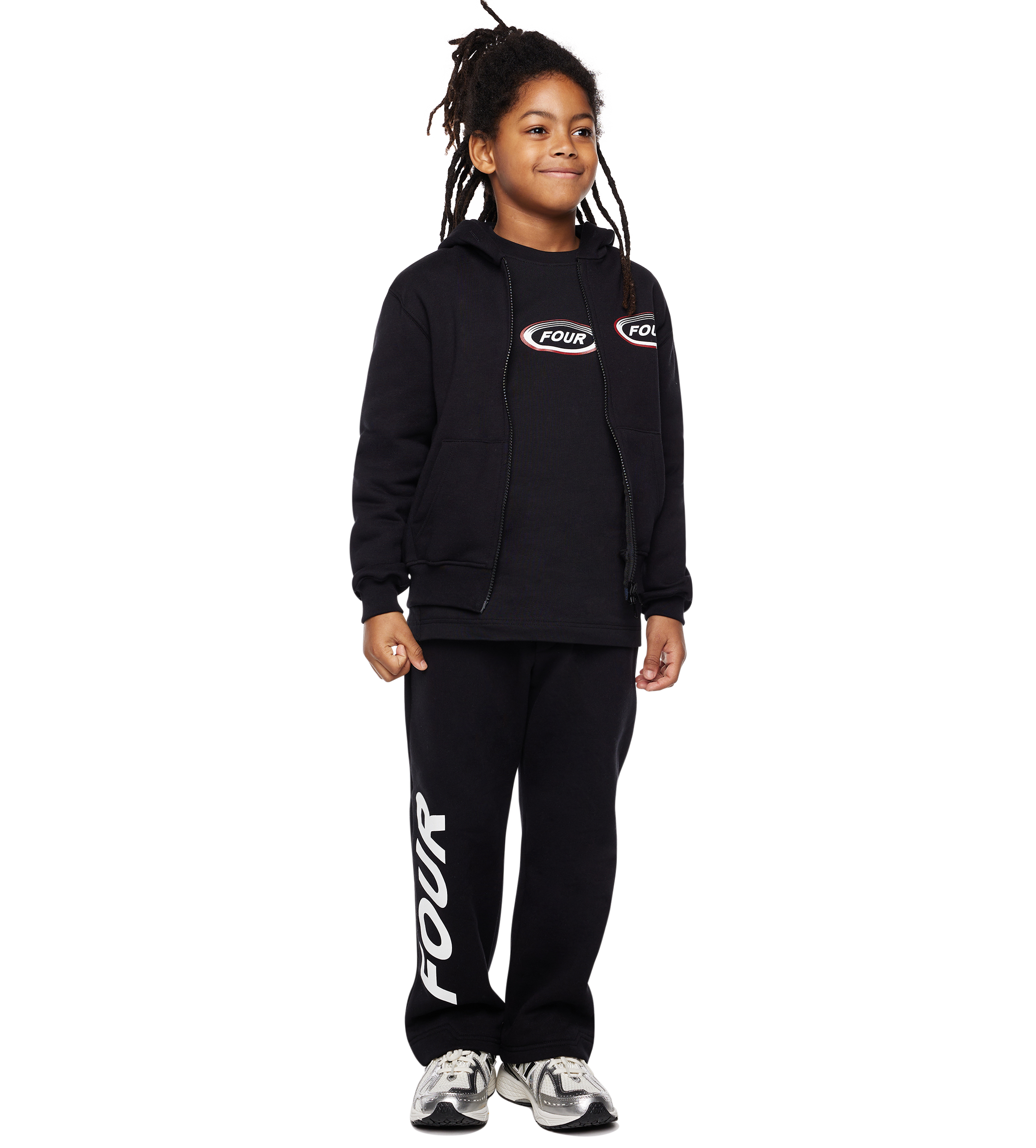 Reconstructed Circles Straight Leg Pants Black