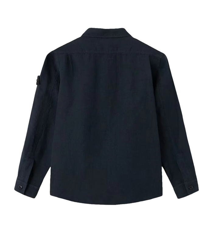 Stone Island Junior regular fit overshirt in marineblauw