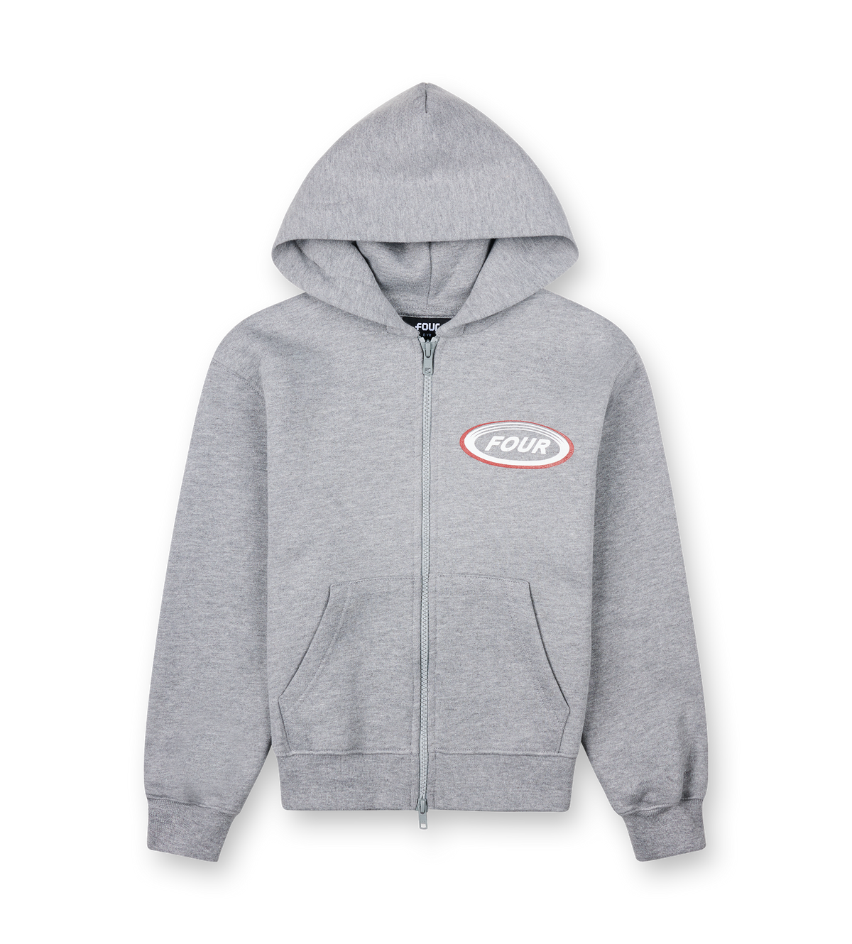 Reconstructed Circles Zip Up Hoodie Grijs Melange