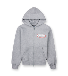 Reconstructed Circles Zip Up Hoodie Grijs Melange
