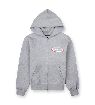 Reconstructed Circles Zip Up Hoodie Grijs Melange