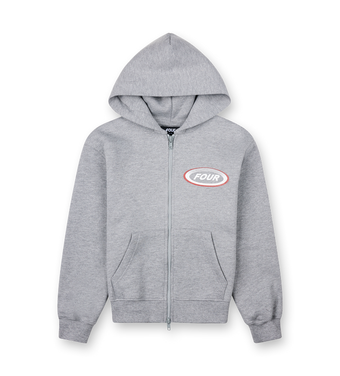 Reconstructed Circles Zip Up Hoodie Grijs Melange