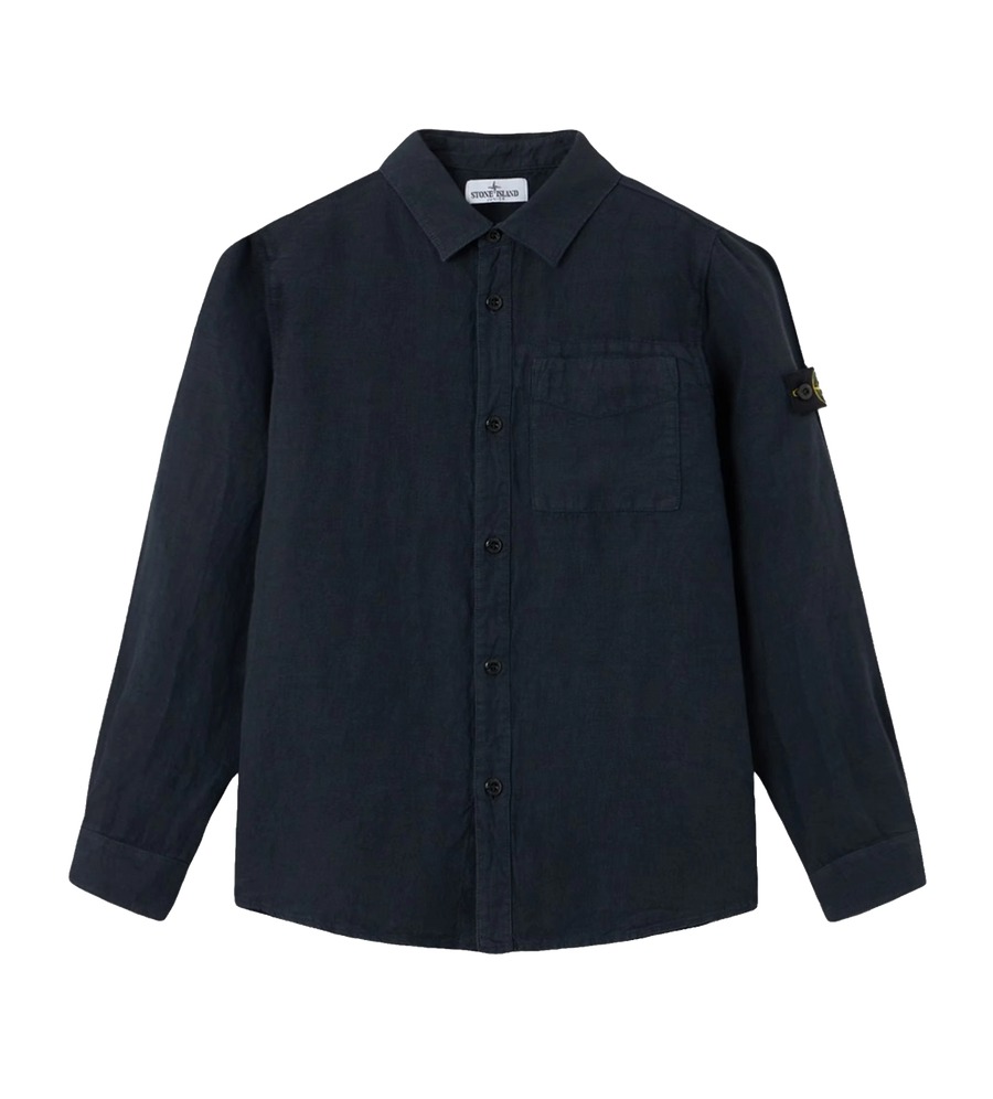 Stone Island Junior Regular Fit Overshirt in Navy Blue (Kids)