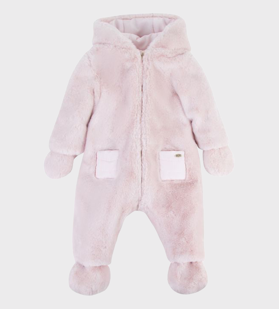 Baby Reversible Onesie Jacket Light Pink