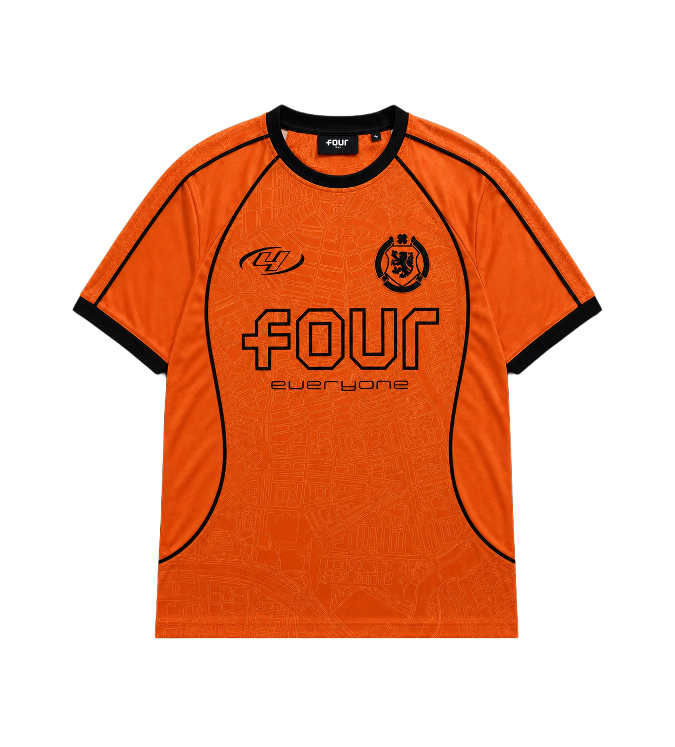 Map Football T-shirt in Orange