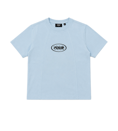 Contained Circles T-shirt Lichtblauw