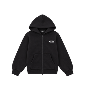Logo Zip Up Hoodie black