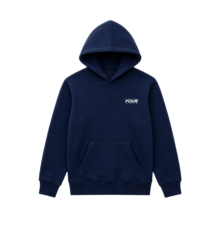 Circles Logohoodie marineblauw