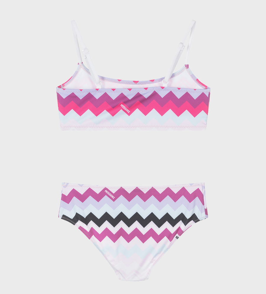Zig-Zag Printed Lycra Bikini Multi