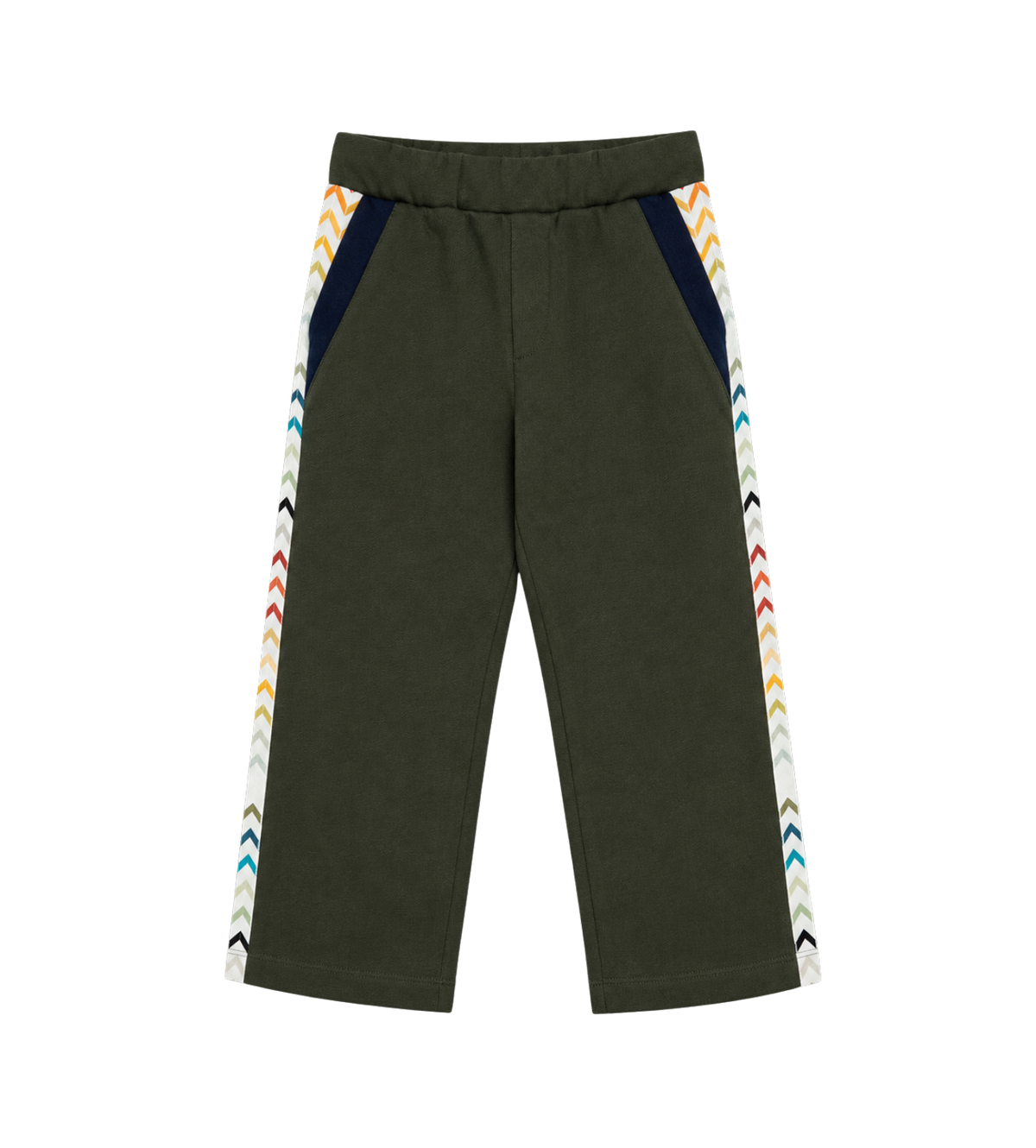 Kids Joggingbroek met geborduurd logo donkergroen