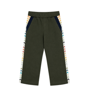 Kids Embroidered Logo Joggers Dark Green