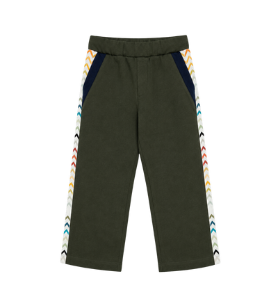 Kids Joggingbroek met geborduurd logo donkergroen