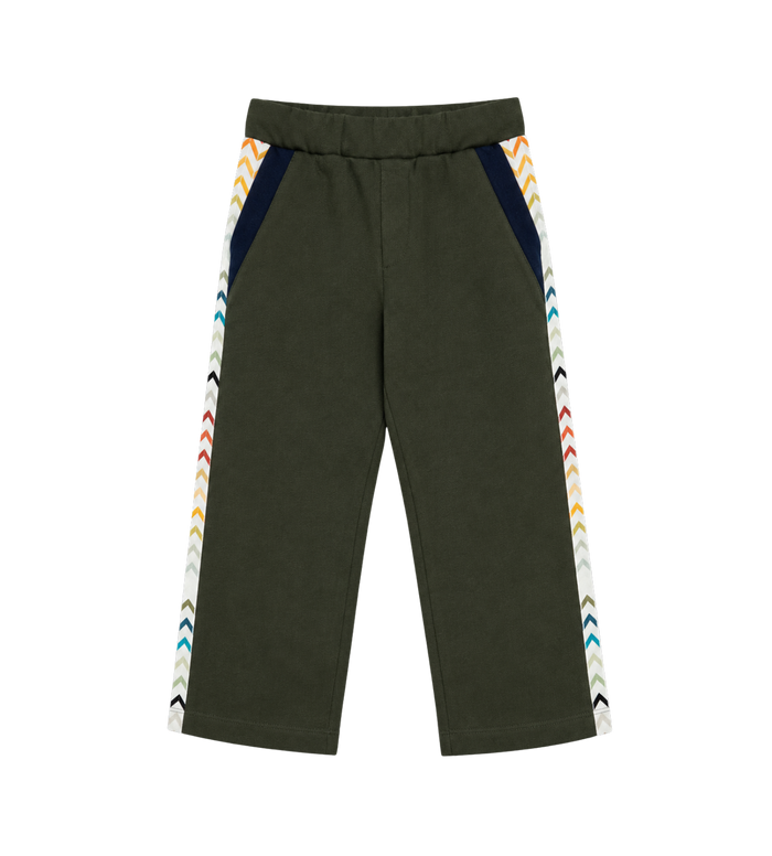 Kids Joggingbroek met geborduurd logo donkergroen