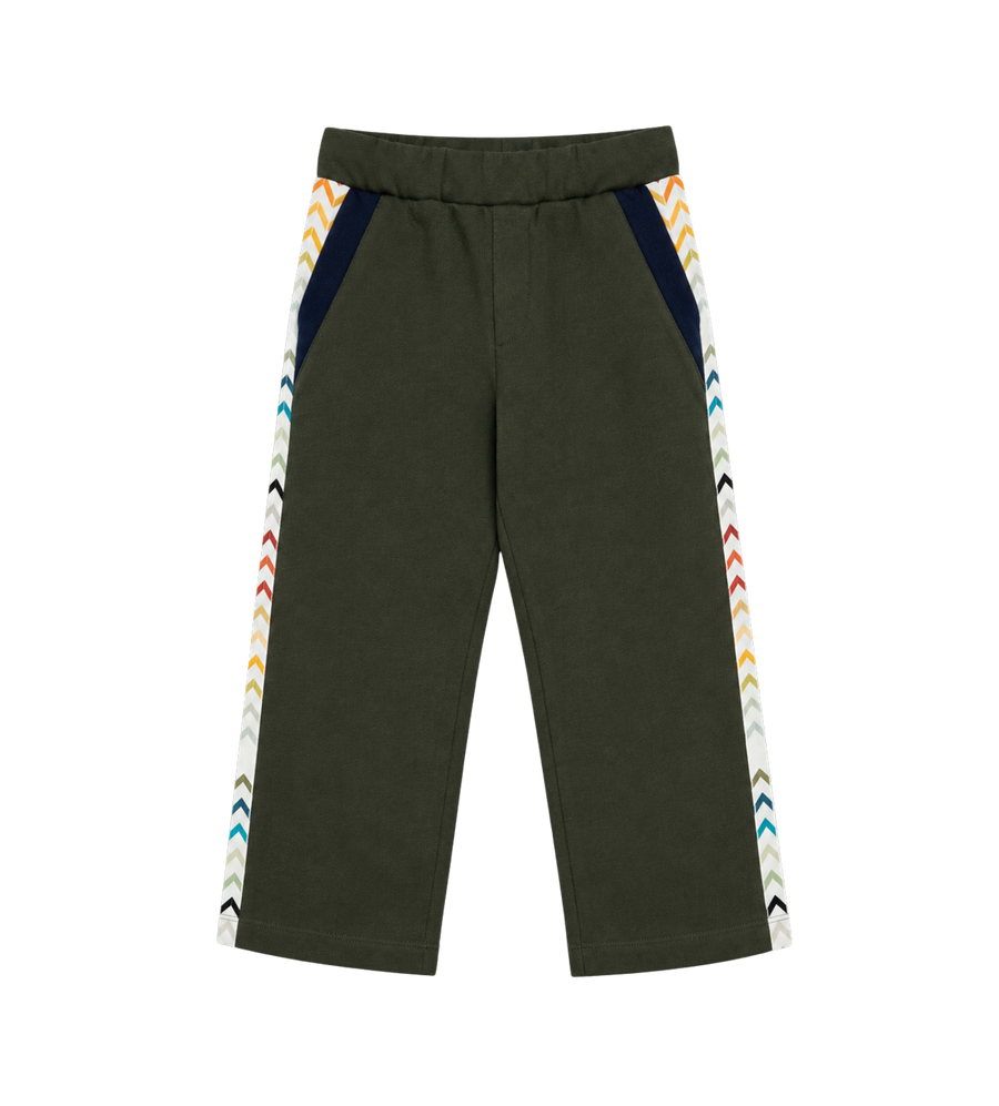 Kids Joggingbroek met geborduurd logo donkergroen