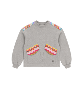 Kids Logosweatshirt grijs Melange