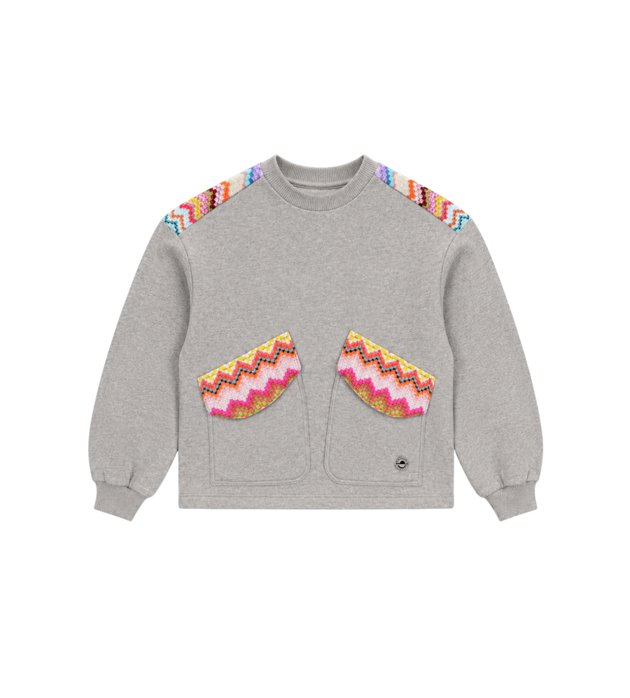 Kids Logosweatshirt grijs Melange