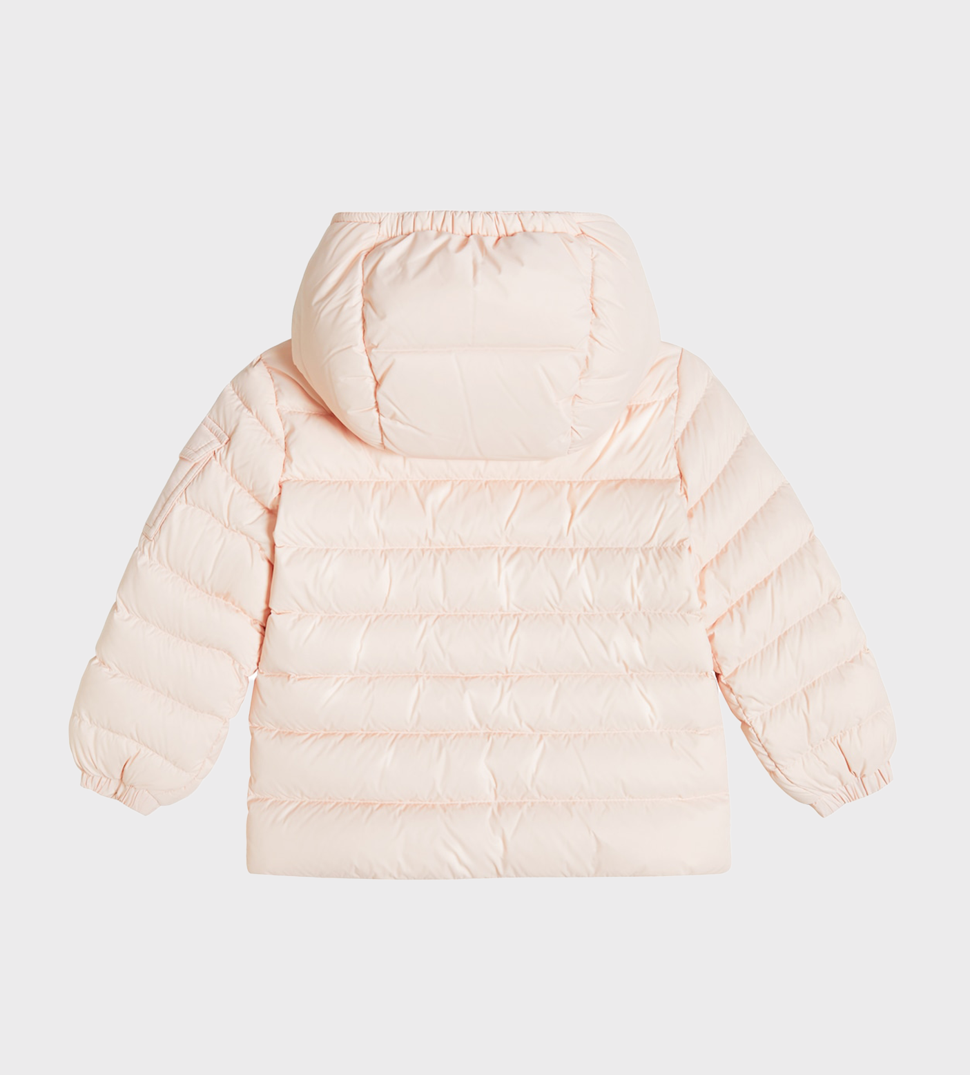 Logo-Patch Hooded Padded Jacket Pink
