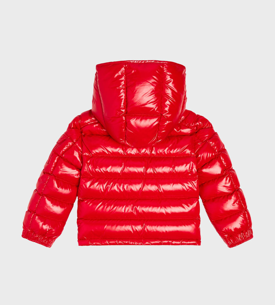 Sleeve-Patch Down Jacket Red