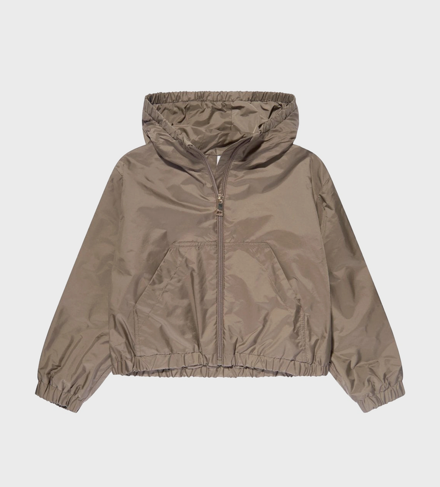 Prague Hooded Rain Jacket Brown