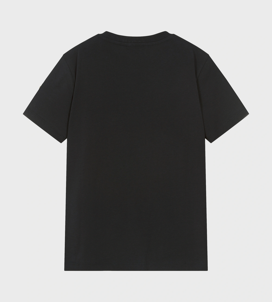 Flocked-Logo T-shirt Black