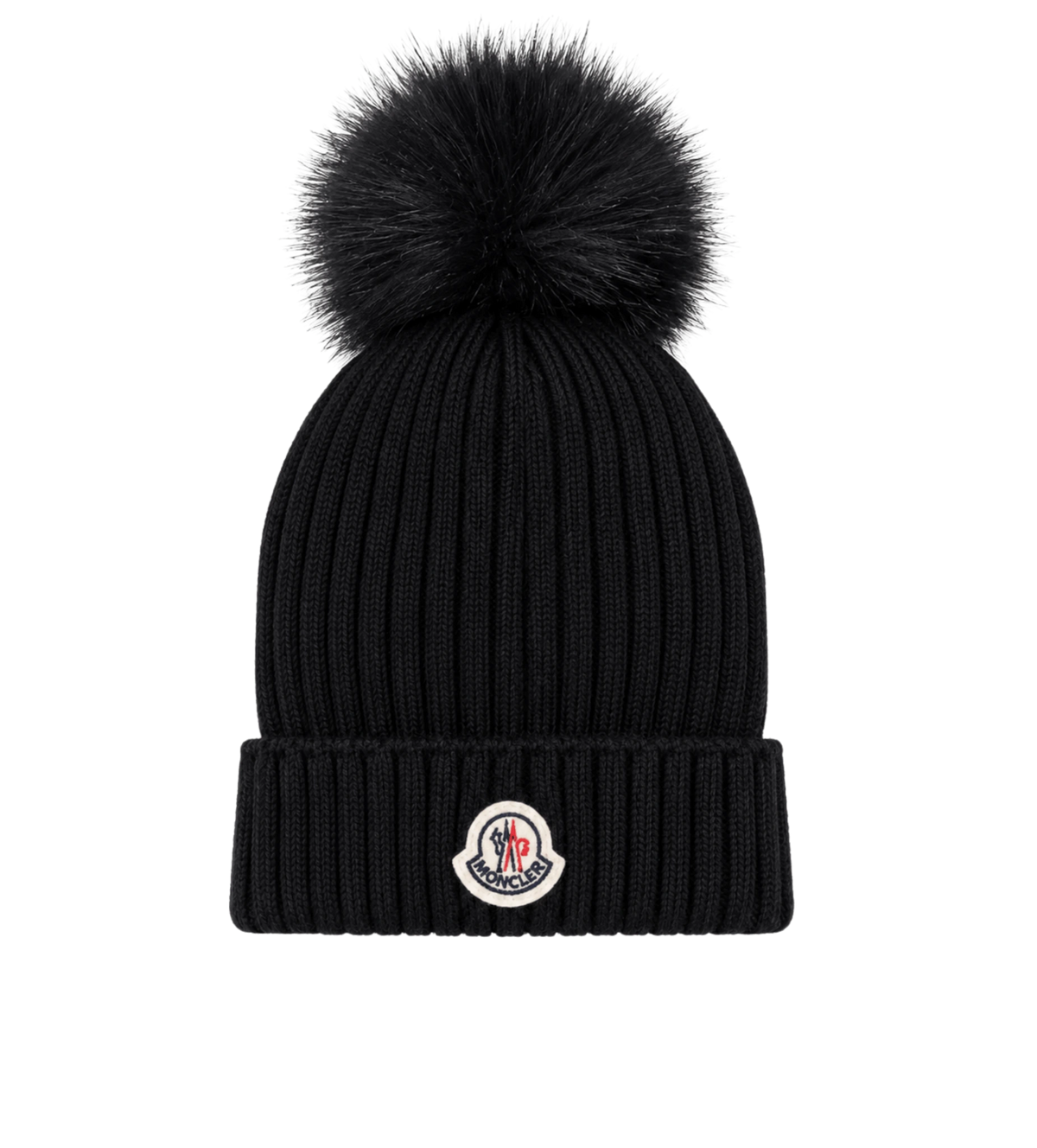 Kids Wollen Muts Met Pom Zwart
