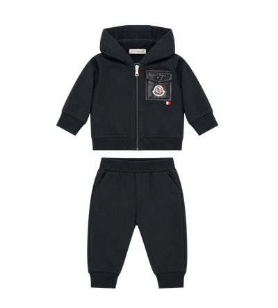 Baby Katoenmix Sweatsuit Set donkerblauw